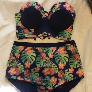Tropical print 2-piece